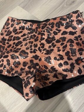 Epic Current mood Cheetah leopard sequin booty shorts